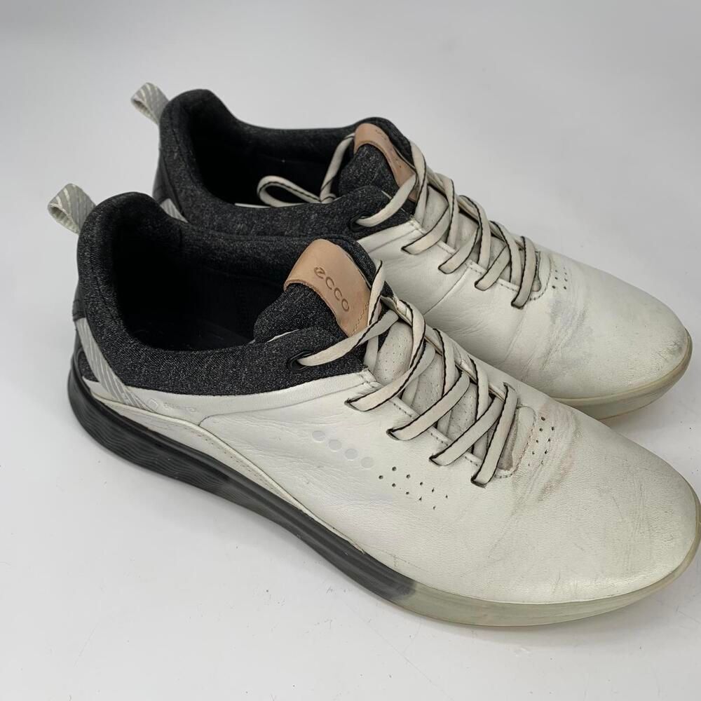ECCO genuine leather sneakers non slip white sz 7 womens